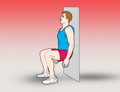Bài tập ngồi dựa lưng vào tường giúp giảm huyết áp