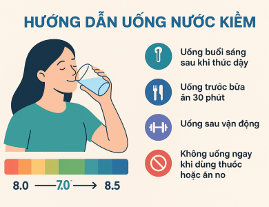 Hướng dẫn cách uống các loại nước kiềm để hỗ trợ cải thiện sức khỏe