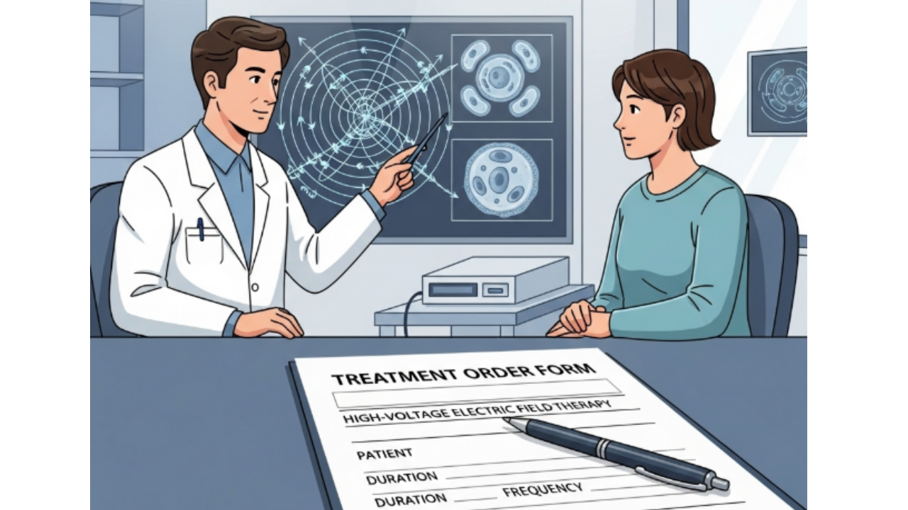 Những phiếu chỉ định điều trị của bệnh viện có sử dụng tác nhân điện trường cao áp như thế nào?